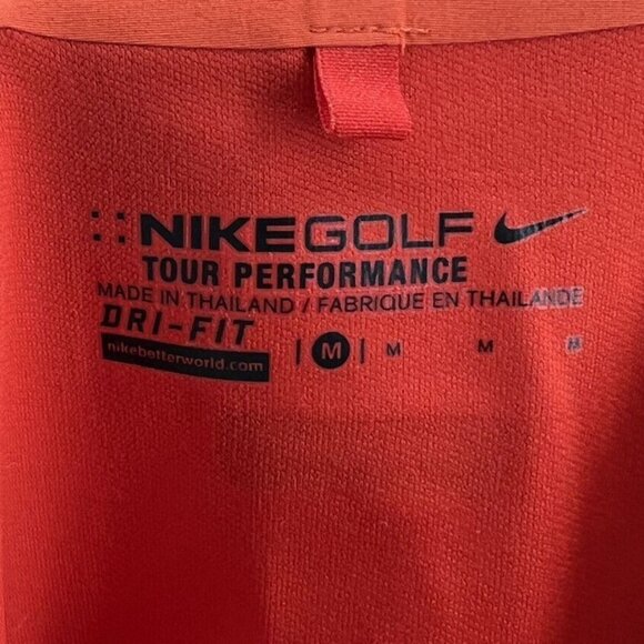Nike Golf Tour Performance Dri-Fit Orange Men's Pullover Jacket M Medium - Picture 6 of 10